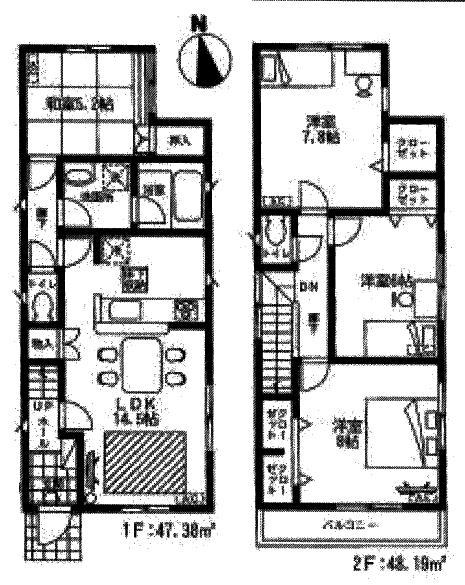 Floor plan. 39,800,000 yen, 4LDK, Land area 120.46 sq m , Building area 95.57 sq m