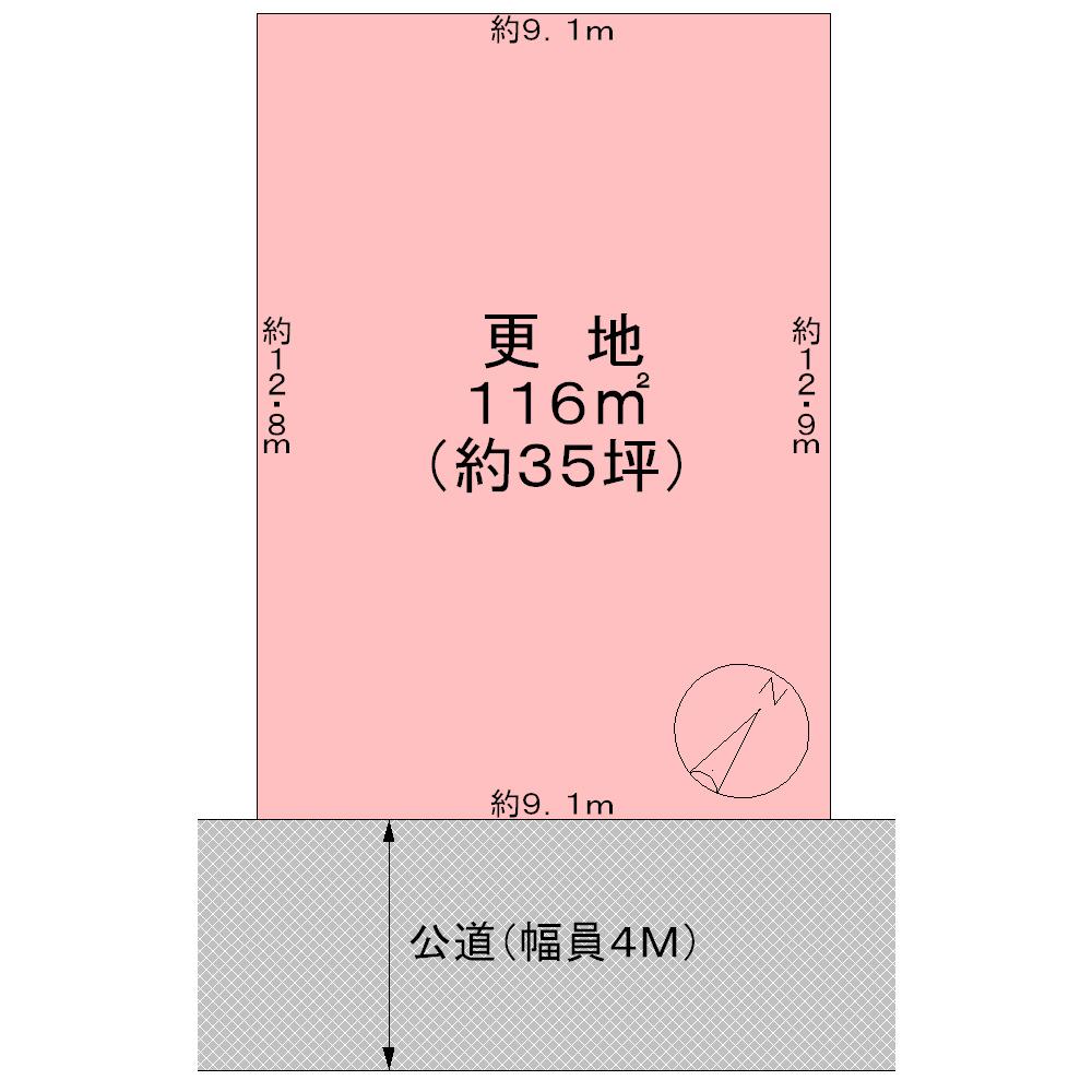 Compartment figure. Land price 12.6 million yen, Land area 116 sq m terrain good 35 square meters