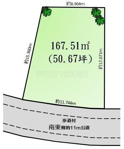 Compartment figure. Land price 34,800,000 yen, Land area 167.51 sq m compartment view