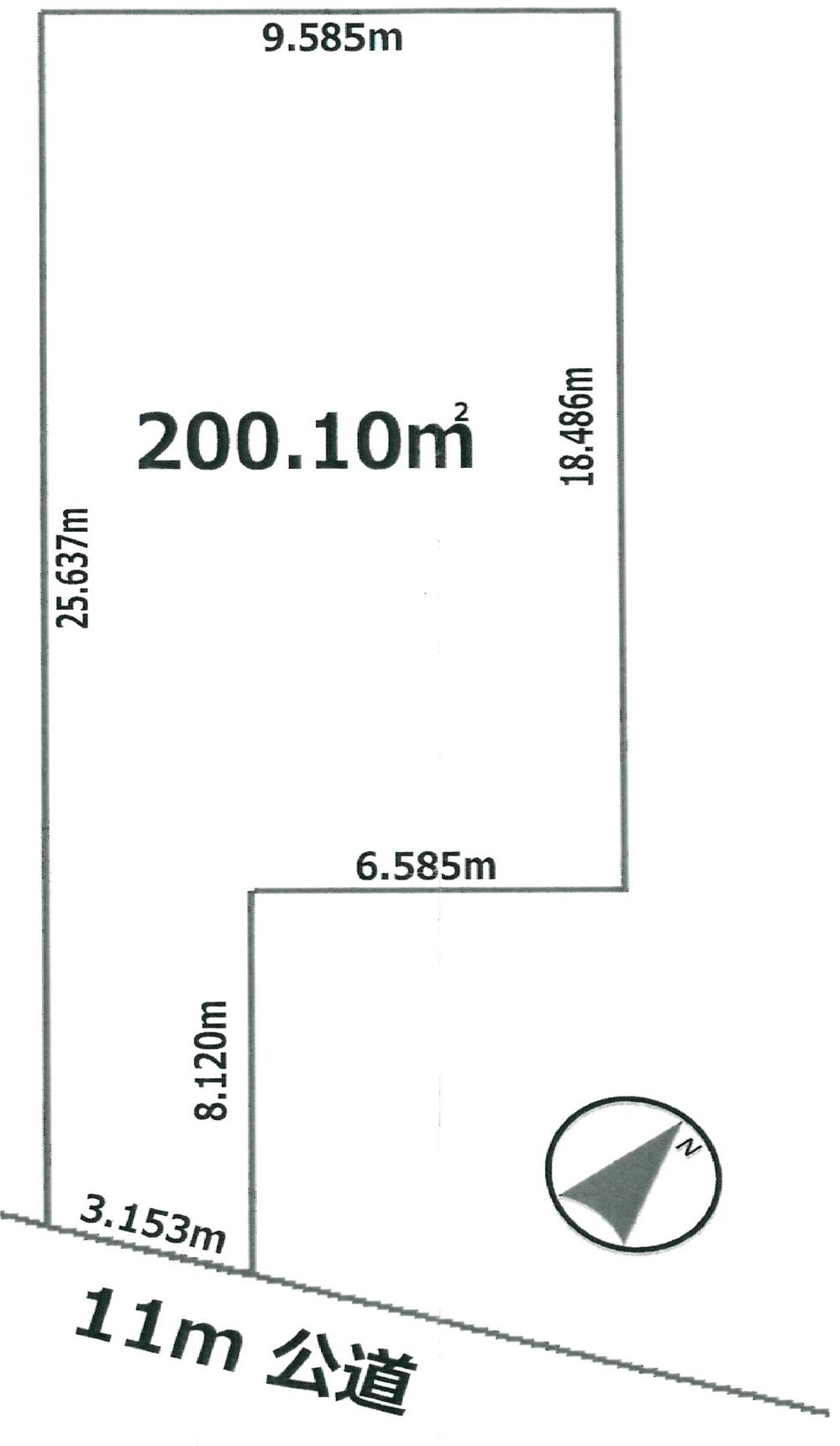 Compartment figure. Land price 31,800,000 yen, Land area 200.1 sq m 200.10 sq m (60.53 square meters)