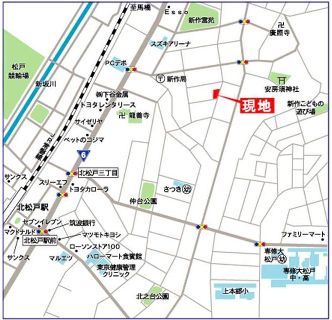 Local guide map. Kita-Matsudo Station walk 11 minutes