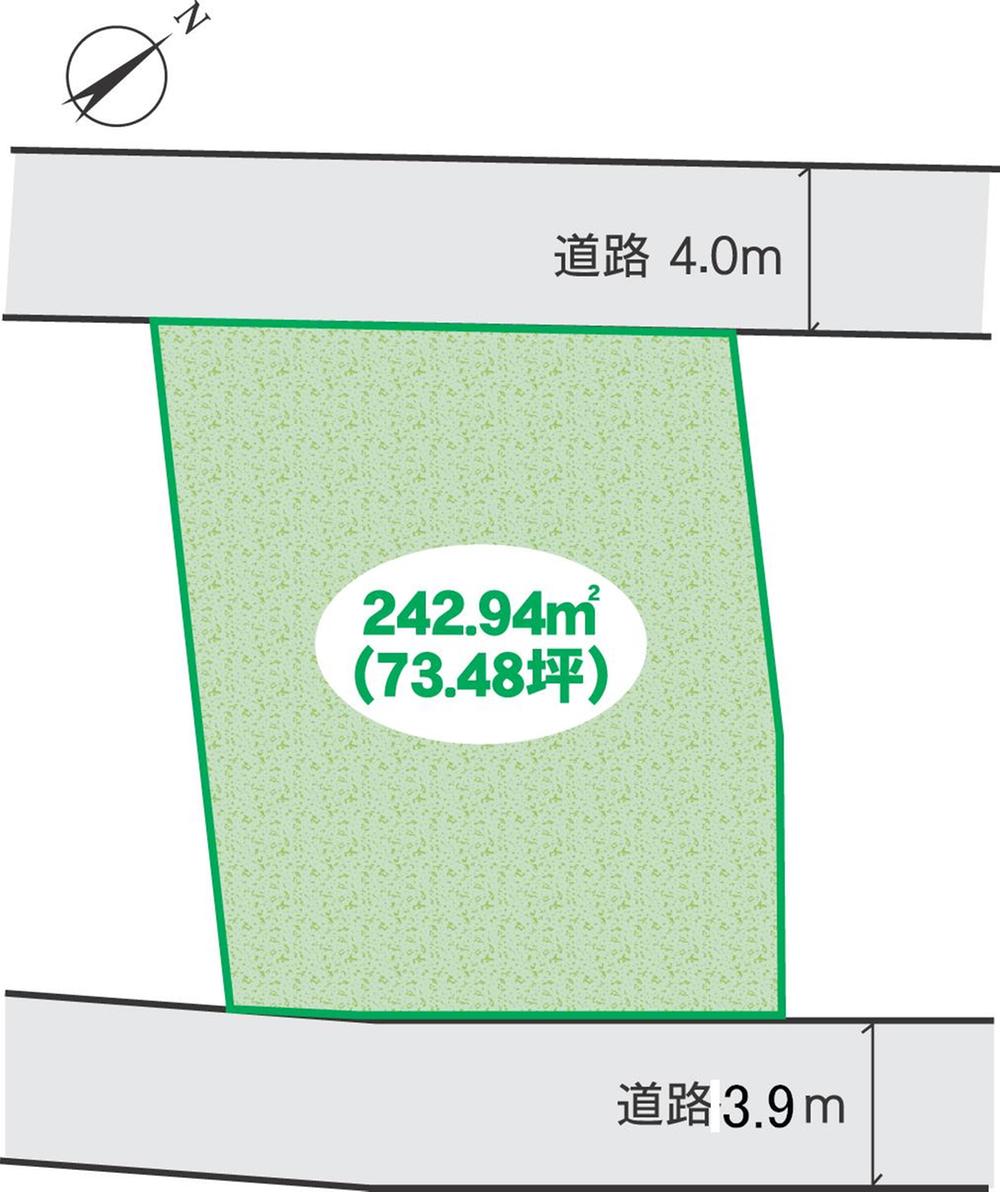 Compartment figure. Land price 33,800,000 yen, Land area 242.94 sq m