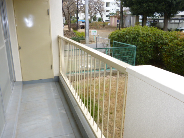 Balcony. Wide design balcony With storeroom (useful, for example, storage of kerosene)