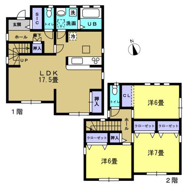 Floor plan. 31.5 million yen, 3LDK, Land area 110.2 sq m , Building area 101.02 sq m