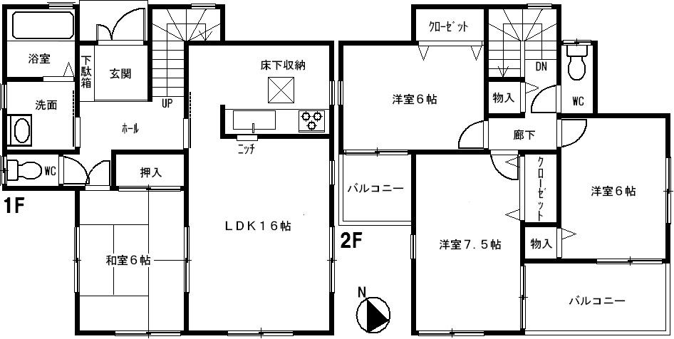 Floor plan. (3 Building), Price 26,800,000 yen, 4LDK, Land area 110.96 sq m , Building area 97.2 sq m
