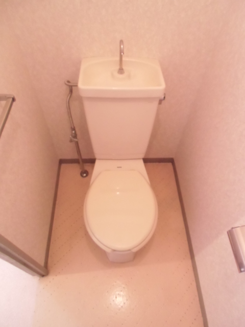 Toilet. It is a restroom with cleanliness