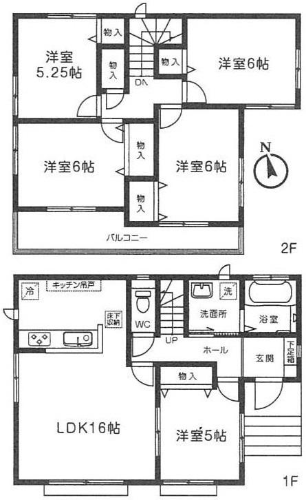 Floor plan. 29,800,000 yen, 5LDK, Land area 111.73 sq m , Building area 101.85 sq m