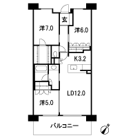 Floor: 3LDK + BW, the occupied area: 75.31 sq m