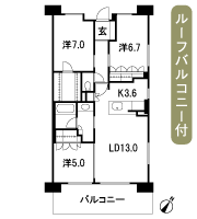 Floor: 3LDK + BW + R, the occupied area: 78.85 sq m