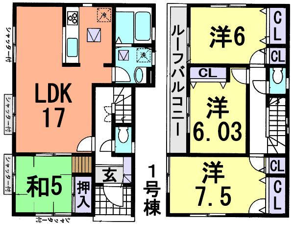 Floor plan. 20.8 million yen, 4LDK, Land area 118.85 sq m , Building area 98.94 sq m