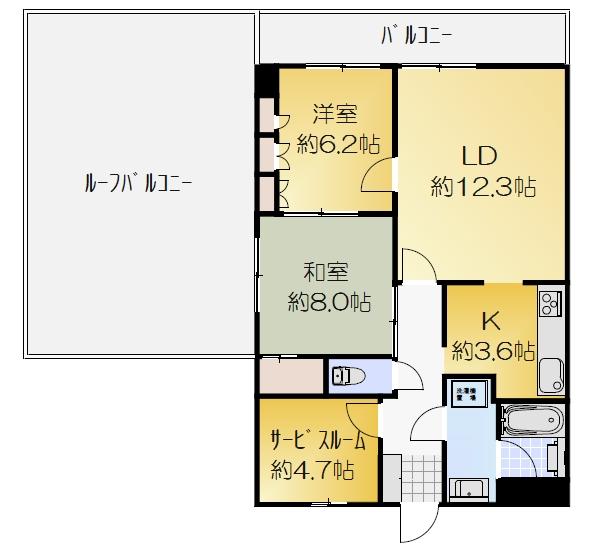 Floor plan. 2LDK + S (storeroom), Price 16.3 million yen, Occupied area 78.84 sq m , Balcony area 8.76 sq m floor plan
