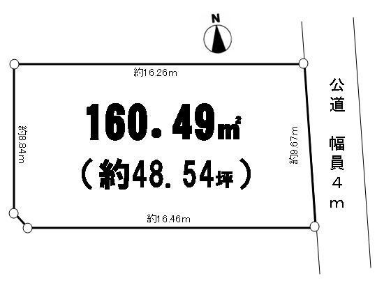 Compartment figure. Land price 16,250,000 yen, Land area 160.49 sq m
