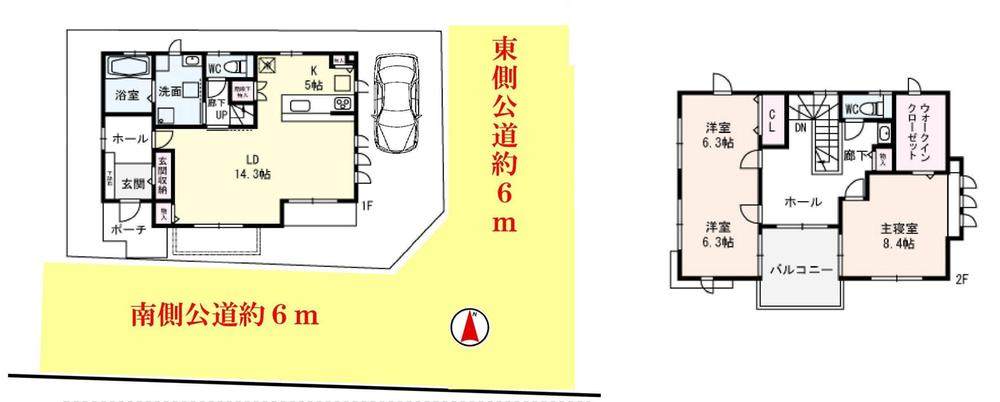 Floor plan. 39,800,000 yen, 2LDK, Land area 115.7 sq m , Building area 110.05 sq m