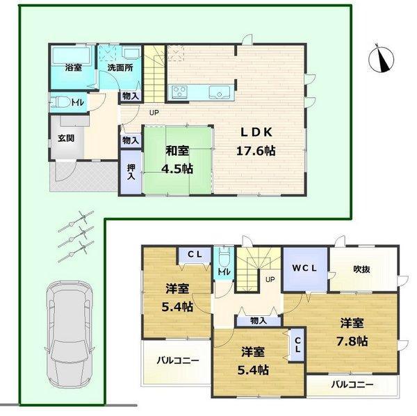 Building plan example (floor plan). Building plan example (No. 4 locations) Building area 100.19 sq m