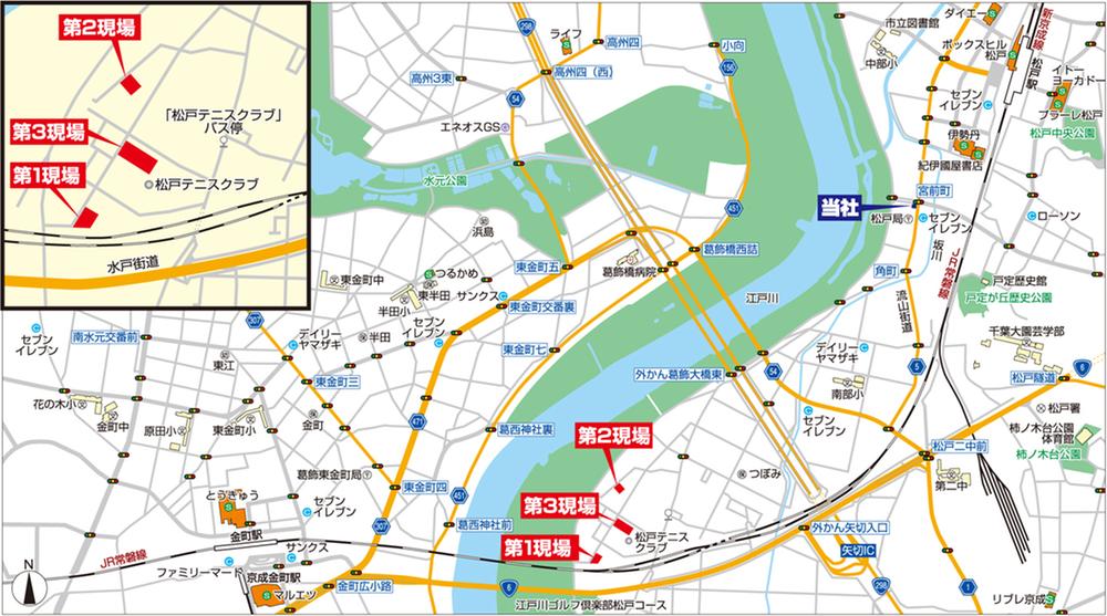 Local guide map. Arrow off of passes II All seven buildings (Arrow off of passing all 21 buildings sale plan)