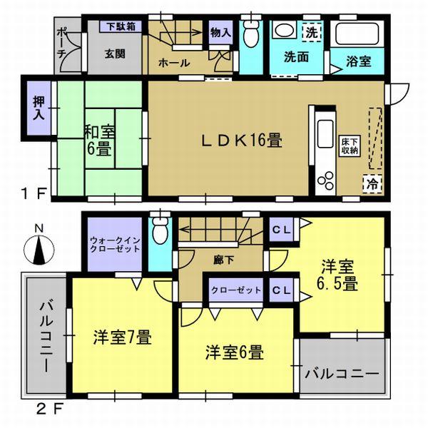 Floor plan. 23.8 million yen, 4LDK, Land area 113.07 sq m , Building area 98.82 sq m
