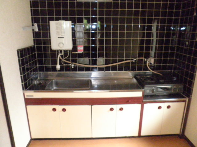 Kitchen. Wide sink Two-burner stove installation Allowed With instantaneous water heater