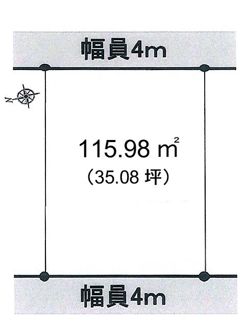 Compartment figure. Land price 13.8 million yen, Land area 115.98 sq m