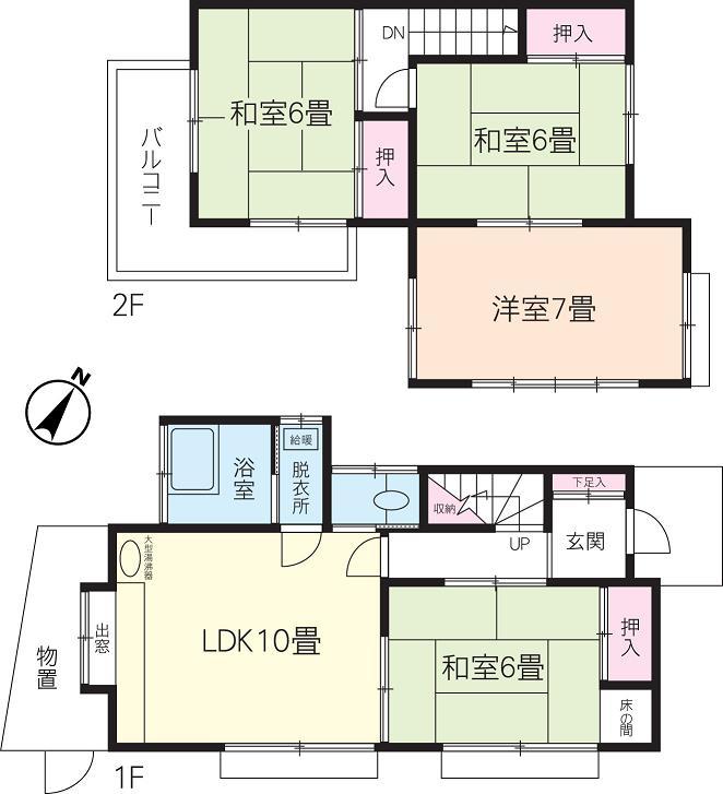 Floor plan. 7.8 million yen, 4LDK, Land area 93.1 sq m , Building area 76.42 sq m