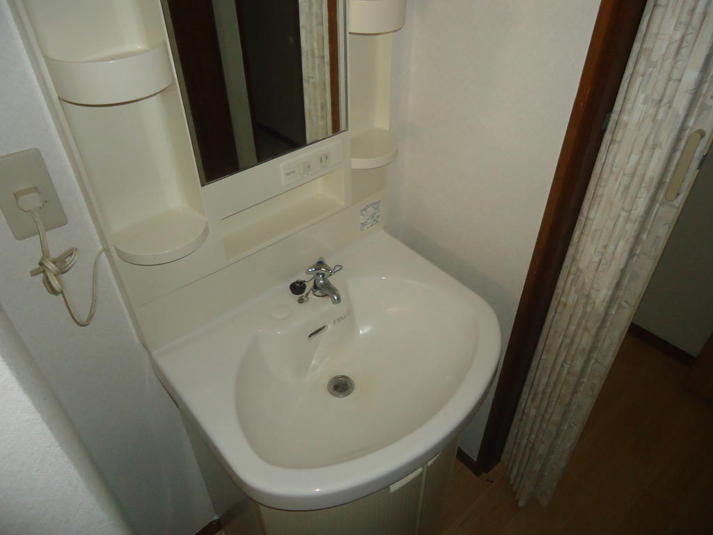 Washroom. Stand-alone is a washbasin