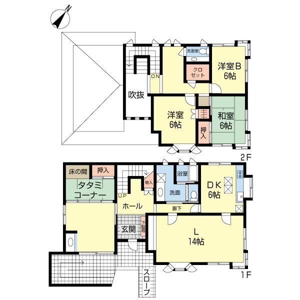 Floor plan. 25 million yen, 5DK, Land area 336.84 sq m , Building area 140.33 sq m