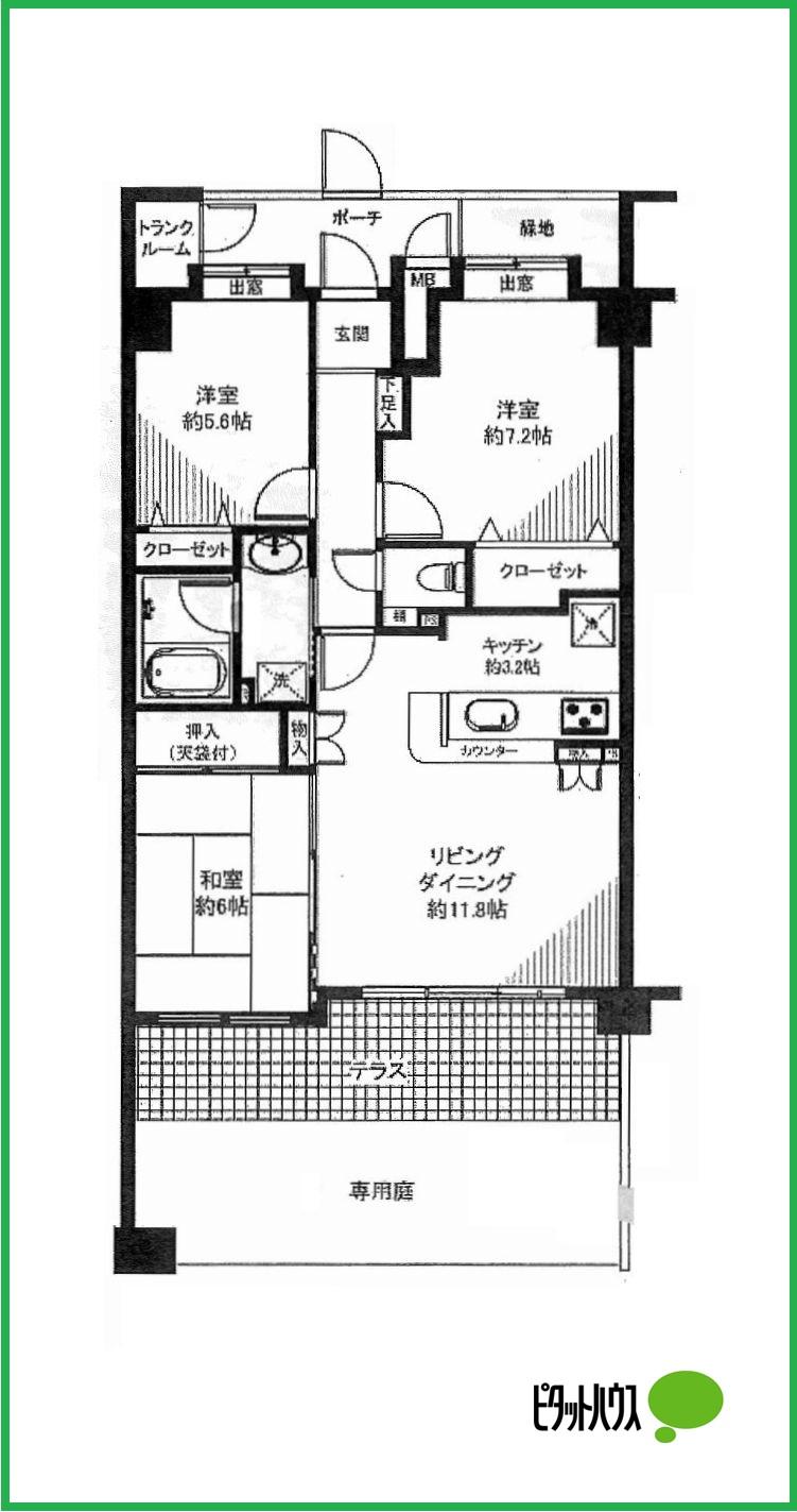 Floor plan. 3LDK, Price 24,900,000 yen, Occupied area 73.05 sq m