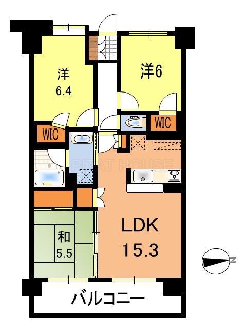 Floor plan. 3LDK, Price 22,800,000 yen, Occupied area 71.94 sq m , Balcony area 13.2 sq m floor plan