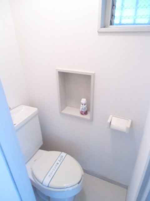 Toilet. With window, Toilet with every other small items