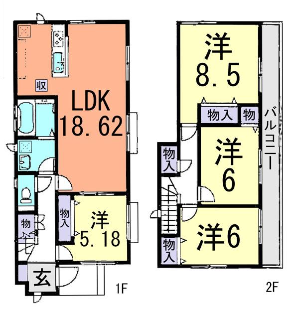 Floor plan. (C Building), Price 26,800,000 yen, 4LDK, Land area 123.3 sq m , Building area 101.64 sq m