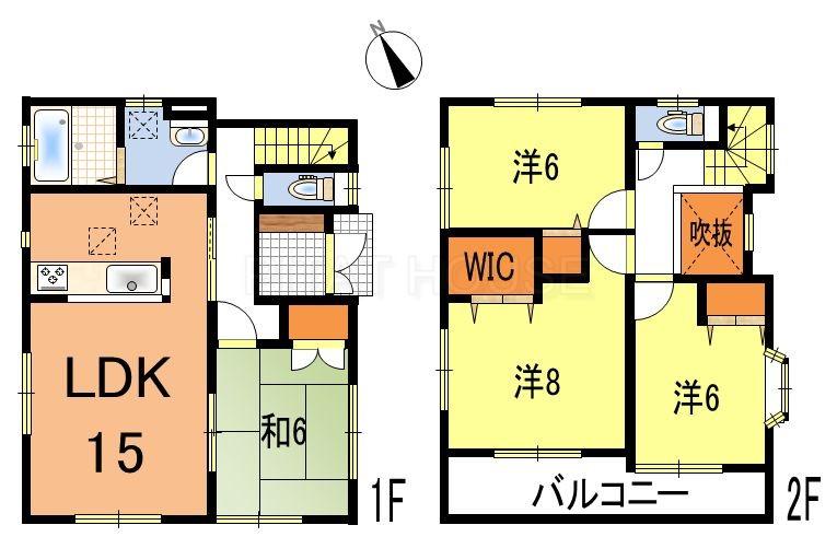 Floor plan. (4 Building), Price 24,800,000 yen, 4LDK, Land area 117.46 sq m , Building area 97.29 sq m