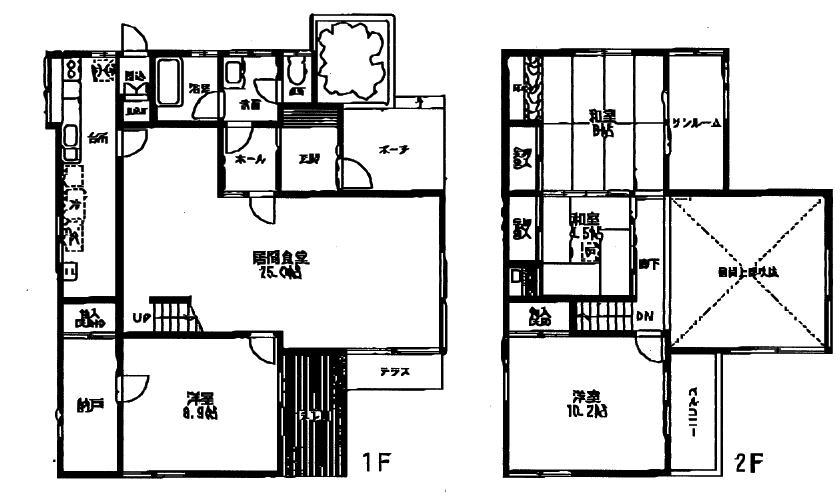 Floor plan. 35 million yen, 4LDK + S (storeroom), Land area 273.43 sq m , Building area 149.86 sq m
