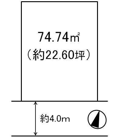 Compartment figure. Land price 13.5 million yen, Land area 74.74 sq m