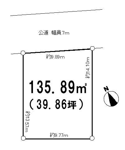 Compartment figure. Land price 28 million yen, Land area 135.89 sq m