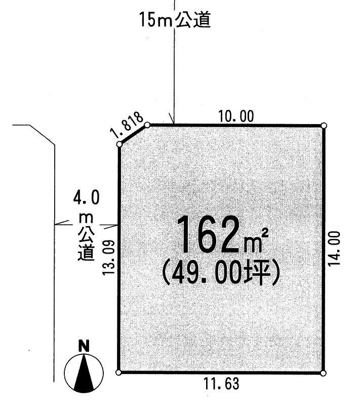 Compartment figure. Land price 21 million yen, Land area 162 sq m