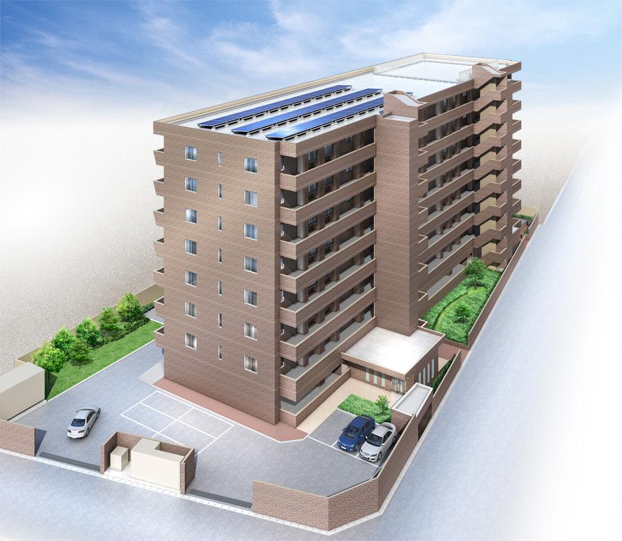 Rendering (appearance). Exterior Perth. Installing a solar panel of 18kW on the roof. The total amount of buyback program, It will contribute to the administrative expenses burden. Furthermore, Enjoy the Sky tree and fireworks "Sky Terrace" is also newly established.