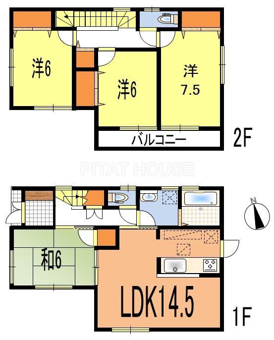 Floor plan. (1 Building), Price 20.8 million yen, 4LDK, Land area 102.59 sq m , Building area 94.77 sq m