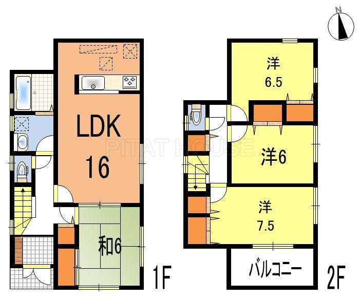 Floor plan. (3 Building), Price 23.5 million yen, 4LDK, Land area 120.54 sq m , Building area 98.01 sq m