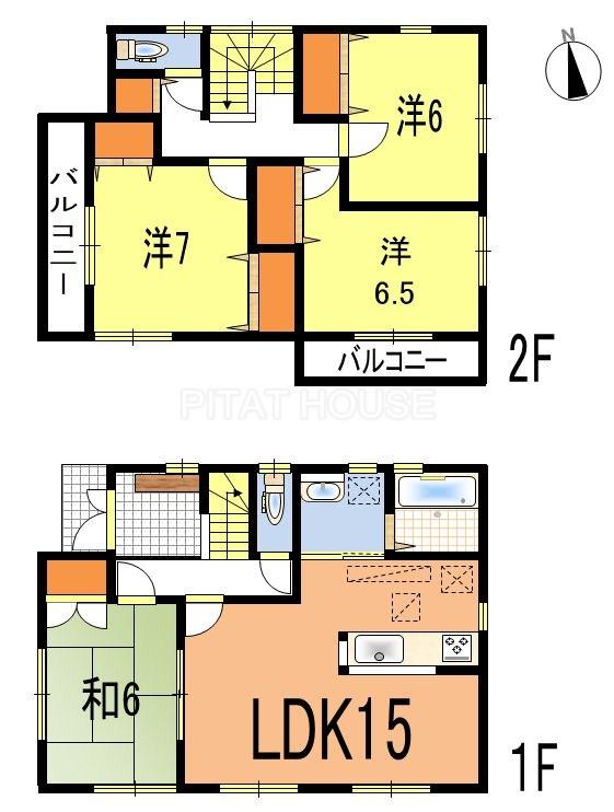 Floor plan. (Building 2), Price 23.8 million yen, 4LDK, Land area 102.59 sq m , Building area 98.81 sq m