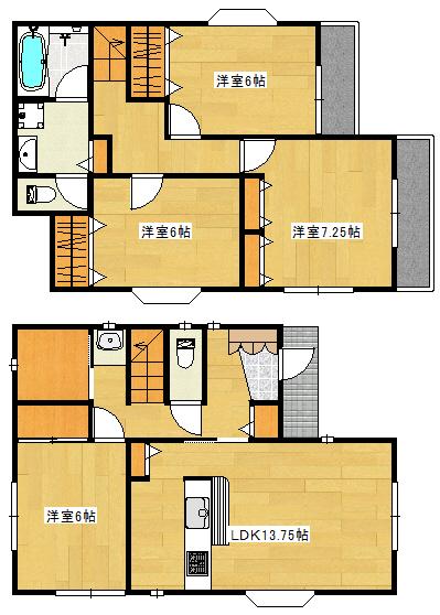 Floor plan. 28.8 million yen, 4LDK, Land area 132.05 sq m , Building area 102.94 sq m