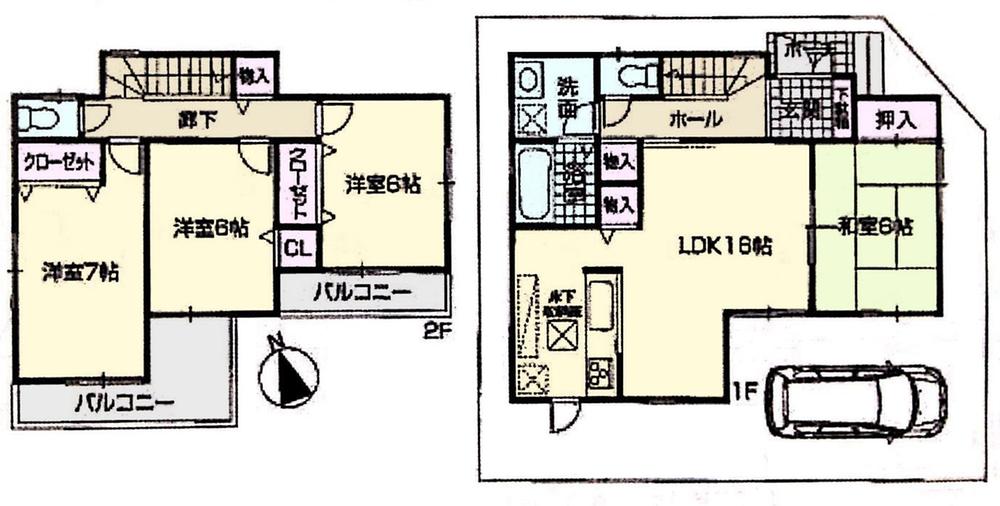 Floor plan. (1 Building), Price 27,800,000 yen, 4LDK, Land area 100.82 sq m , Building area 98.41 sq m