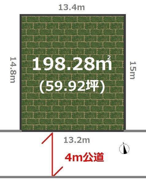 Compartment figure. Land price 34 million yen, Land area 198.28 sq m