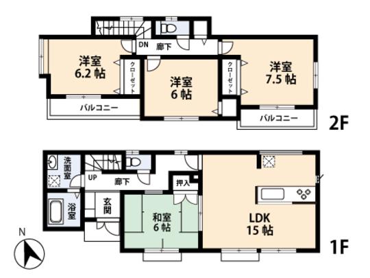 Floor plan. 33,800,000 yen, 4LDK, Land area 120.6 sq m , Building area 99.36 sq m floor plan