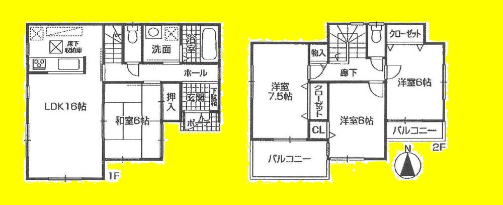 Floor plan. (No. 1 point), Price 25,800,000 yen, 4LDK, Land area 125.59 sq m , Building area 98.82 sq m