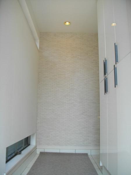Entrance. Accent panel of eco-carat