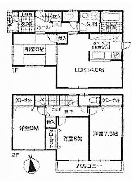 Floor plan. 20.8 million yen, 4LDK, Land area 102.59 sq m , Building area 94.77 sq m
