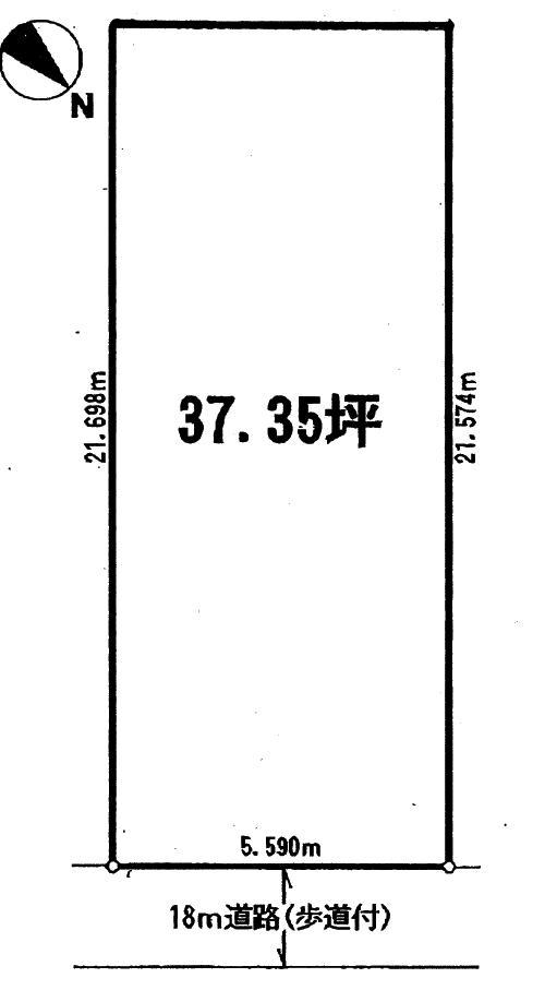 Compartment figure. Land price 19.5 million yen, Land area 123.48 sq m