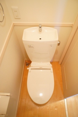 Toilet. Comfortable with heating toilet seat