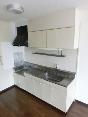 Kitchen. Two-burner gas stove installation Allowed