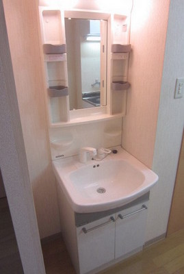 Washroom. Independent wash basin with a shampoo dresser