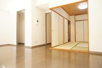 Living and room. Living and integrated available Japanese-style room